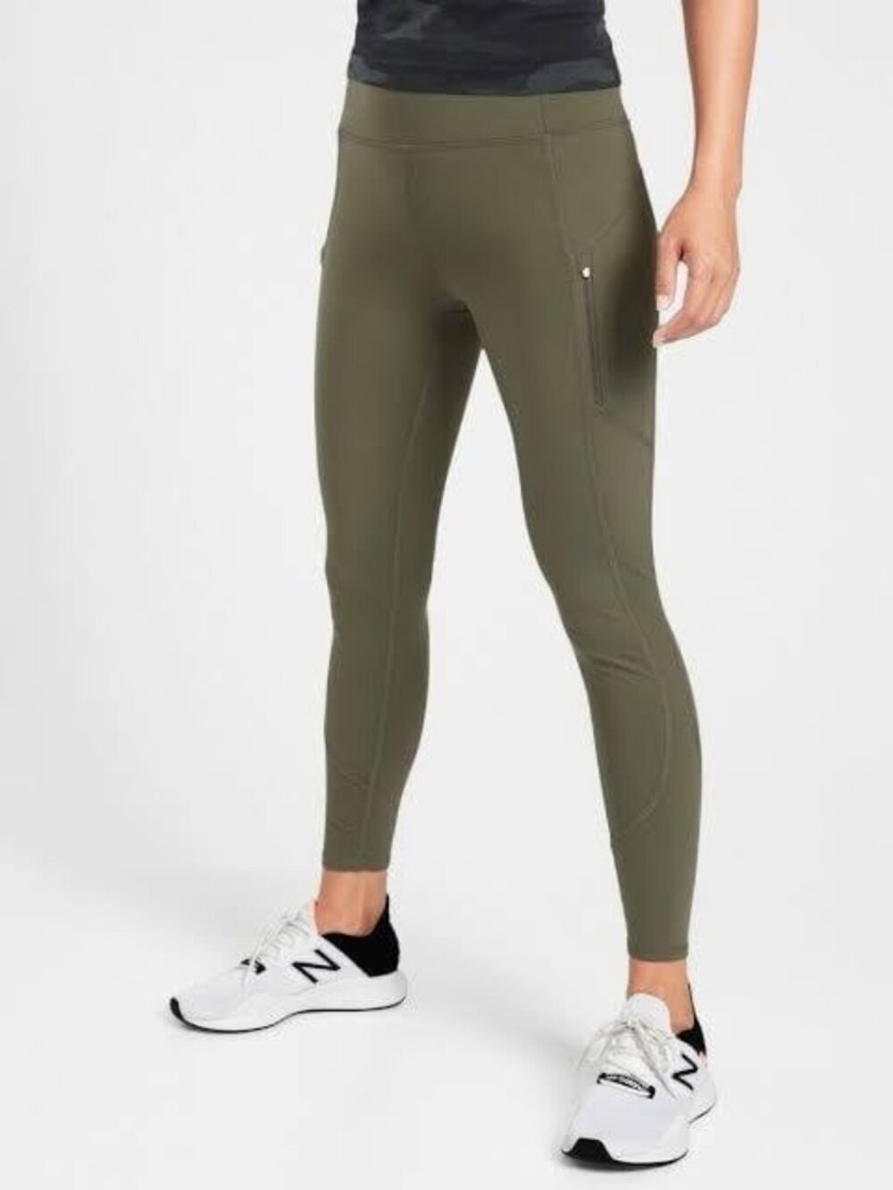Athleta Rainier Tight in Plush SuperSonic Ancient Forest Large #487745 Fleece